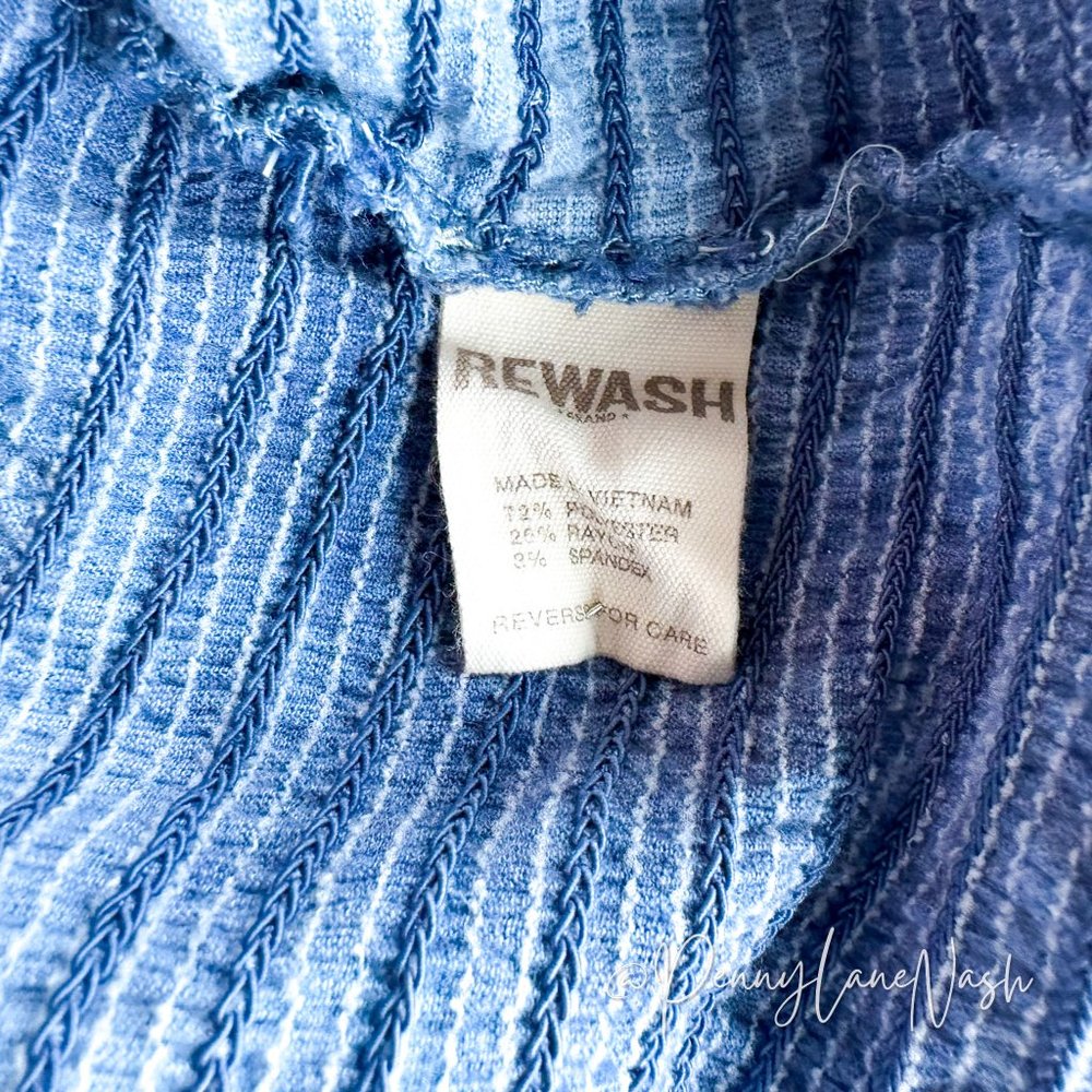 Rewash Blue Tie-Dyed Smocked Ruffle-Trimmed Top - Picture 6 of 10